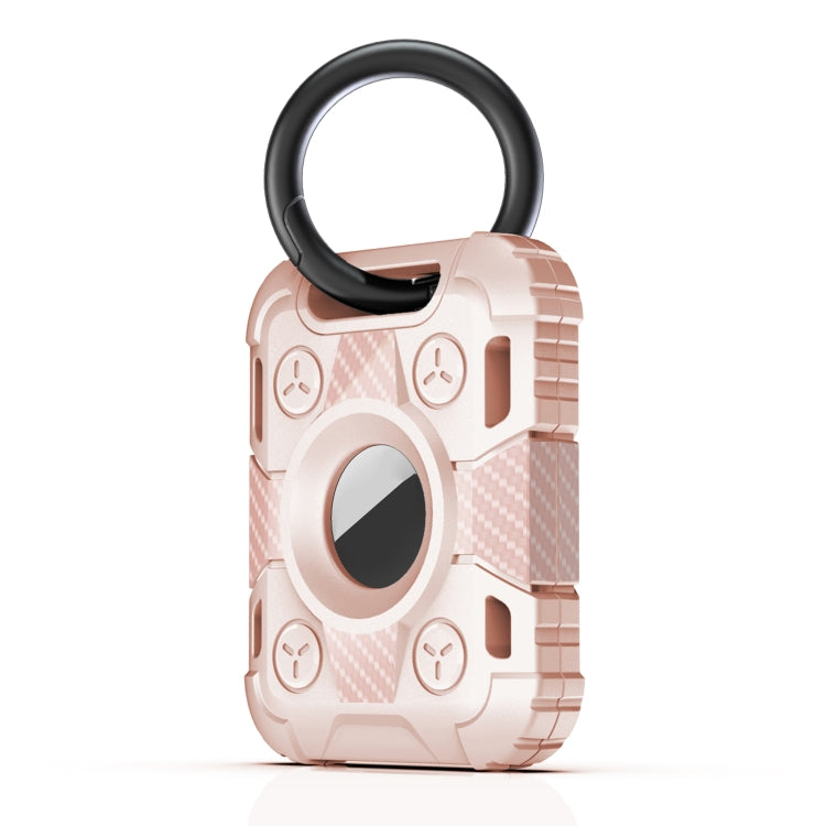 Ốp bảo vệ TPU sợi carbon chống trầy chống sốc Tank Armor có vòng móc khóa, cho AirTag