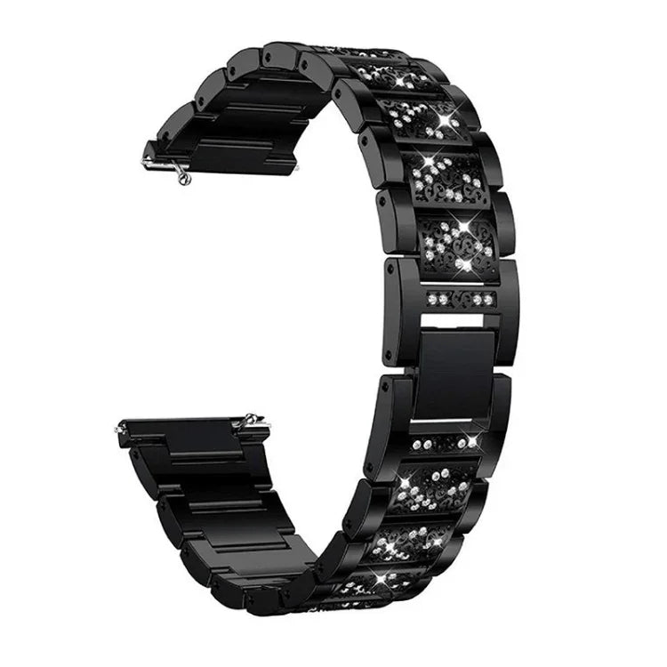 Dây đeo thép kim cương ba hạt thay thế, cho Samsung Galaxy Watch Active2