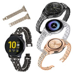 Dây đeo thép kim cương hai hàng cho đồng hồ thông minh Samsung, 22mm