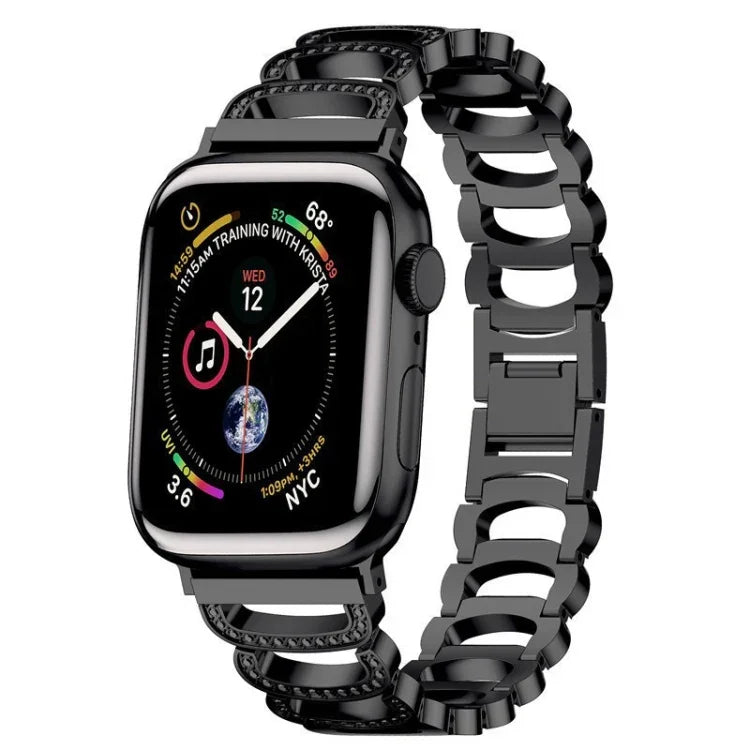 Dây đeo thay thế thép kim cương loại C cho Apple Watch Series, 7 41mm / 6 & SE & 5 & 4 40mm / 3 & 2 & 1 38mm, 7 45mm / 6 & SE & 5 & 4 44mm / 3 & 2 & 1 42mm