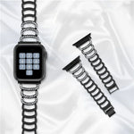 Dây đeo thay thế thép kim cương loại C cho Apple Watch Series, 7 41mm / 6 & SE & 5 & 4 40mm / 3 & 2 & 1 38mm, 7 45mm / 6 & SE & 5 & 4 44mm / 3 & 2 & 1 42mm
