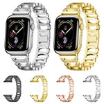 Dây đeo thay thế thép kim cương loại C cho Apple Watch Series, 7 41mm / 6 & SE & 5 & 4 40mm / 3 & 2 & 1 38mm, 7 45mm / 6 & SE & 5 & 4 44mm / 3 & 2 & 1 42mm