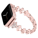 Dây đeo thay thế kim loại hình quạt kim cương cho Apple Watch Series, 7 41mm / 6 & SE & 5 & 4 40mm / 3 & 2 & 1 38mm, 7 45mm / 6 & SE & 5 & 4 44mm / 3 & 2 & 1 42mm