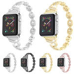 Dây đeo thay thế thép không gỉ kim cương cho Apple Watch Series, 7 41mm / 6 & SE & 5 & 4 40mm / 3 & 2 & 1 38mm, 7 45mm / 6 & SE & 5 & 4 44mm / 3 & 2 & 1 42mm