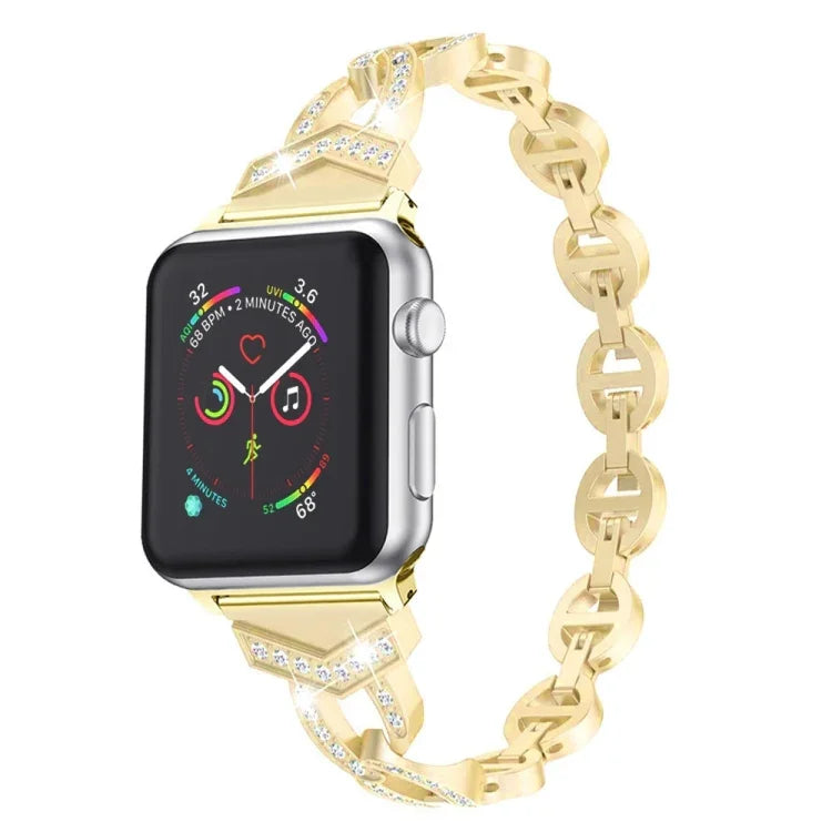 Dây đeo thay thế thép không gỉ kim cương cho Apple Watch Series, 7 41mm / 6 & SE & 5 & 4 40mm / 3 & 2 & 1 38mm, 7 45mm / 6 & SE & 5 & 4 44mm / 3 & 2 & 1 42mm