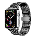 Dây đeo thay thế kim loại họa tiết vảy cá cho Apple Watch Series, 7 41mm / 6 & SE & 5 & 4 40mm / 3 & 2 & 1 38mm, 7 45mm / 6 & SE & 5 & 4 44mm / 3 & 2 & 1 42mm