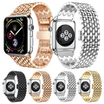 Dây đeo thay thế kim loại họa tiết vảy cá cho Apple Watch Series, 7 41mm / 6 & SE & 5 & 4 40mm / 3 & 2 & 1 38mm, 7 45mm / 6 & SE & 5 & 4 44mm / 3 & 2 & 1 42mm