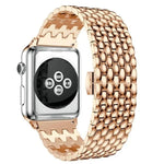 Dây đeo thay thế kim loại họa tiết vảy cá cho Apple Watch Series, 7 41mm / 6 & SE & 5 & 4 40mm / 3 & 2 & 1 38mm, 7 45mm / 6 & SE & 5 & 4 44mm / 3 & 2 & 1 42mm
