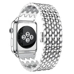 Dây đeo thay thế kim loại họa tiết vảy cá cho Apple Watch Series, 7 41mm / 6 & SE & 5 & 4 40mm / 3 & 2 & 1 38mm, 7 45mm / 6 & SE & 5 & 4 44mm / 3 & 2 & 1 42mm