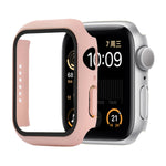 Ốp bảo vệ chống sốc PC + kính cường lực với hộp carton đóng gói cho Apple Watch 44mm (Màu cam), dành cho Apple Watch Series 6 / 5 / 4 / Watch SE 44mm, dành cho Apple Watch Series 6 & SE & 5 & 4 44mm, dành cho Apple Watch Series 3 & 2 & 1 42mm