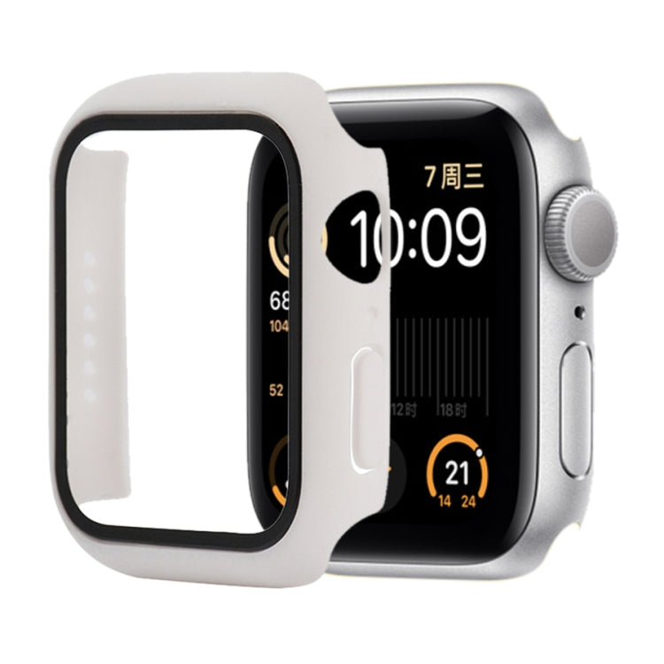 Ốp bảo vệ chống sốc PC + kính cường lực với hộp carton đóng gói cho Apple Watch 44mm (Màu cam), dành cho Apple Watch Series 6 / 5 / 4 / Watch SE 44mm, dành cho Apple Watch Series 6 & SE & 5 & 4 44mm, dành cho Apple Watch Series 3 & 2 & 1 42mm