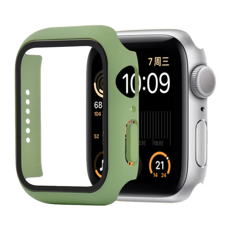 Ốp bảo vệ chống sốc PC + kính cường lực với hộp carton đóng gói cho Apple Watch 44mm (Màu cam), dành cho Apple Watch Series 6 / 5 / 4 / Watch SE 44mm, dành cho Apple Watch Series 6 & SE & 5 & 4 44mm, dành cho Apple Watch Series 3 & 2 & 1 42mm