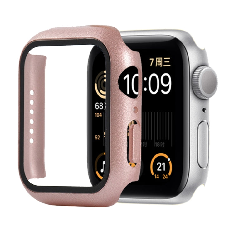 Ốp bảo vệ chống sốc PC + kính cường lực với hộp carton đóng gói cho Apple Watch 44mm (Màu cam), dành cho Apple Watch Series 6 / 5 / 4 / Watch SE 44mm, dành cho Apple Watch Series 6 & SE & 5 & 4 44mm, dành cho Apple Watch Series 3 & 2 & 1 42mm