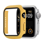 Ốp bảo vệ chống sốc PC + kính cường lực với hộp carton đóng gói cho Apple Watch 44mm (Màu cam), dành cho Apple Watch Series 6 / 5 / 4 / Watch SE 44mm, dành cho Apple Watch Series 6 & SE & 5 & 4 44mm, dành cho Apple Watch Series 3 & 2 & 1 42mm