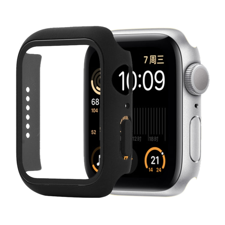 Ốp bảo vệ chống sốc PC + kính cường lực với hộp carton đóng gói cho Apple Watch 44mm (Màu cam), dành cho Apple Watch Series 6 / 5 / 4 / Watch SE 44mm, dành cho Apple Watch Series 6 & SE & 5 & 4 44mm, dành cho Apple Watch Series 3 & 2 & 1 42mm