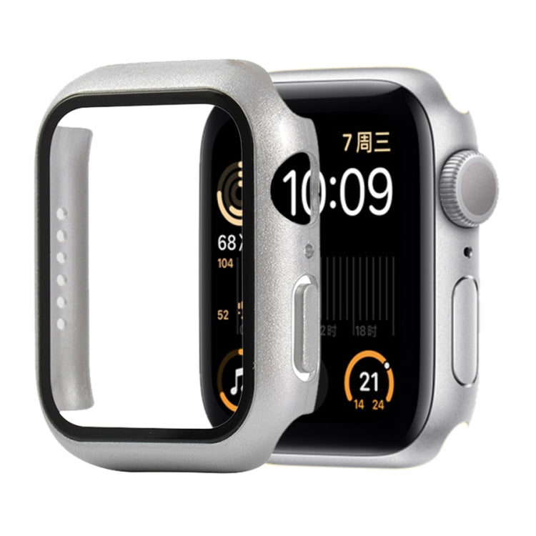 Ốp bảo vệ chống sốc PC + kính cường lực với hộp carton đóng gói cho Apple Watch 44mm (Màu cam), dành cho Apple Watch Series 6 / 5 / 4 / Watch SE 44mm, dành cho Apple Watch Series 6 & SE & 5 & 4 44mm, dành cho Apple Watch Series 3 & 2 & 1 42mm