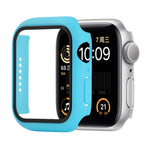 Ốp bảo vệ chống sốc PC + kính cường lực với hộp carton đóng gói cho Apple Watch 44mm (Màu cam), dành cho Apple Watch Series 6 / 5 / 4 / Watch SE 44mm, dành cho Apple Watch Series 6 & SE & 5 & 4 44mm, dành cho Apple Watch Series 3 & 2 & 1 42mm