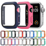 Ốp bảo vệ chống sốc PC + kính cường lực với hộp carton đóng gói cho Apple Watch 44mm (Màu cam), dành cho Apple Watch Series 6 / 5 / 4 / Watch SE 44mm, dành cho Apple Watch Series 6 & SE & 5 & 4 44mm, dành cho Apple Watch Series 3 & 2 & 1 42mm