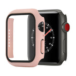 Ốp bảo vệ chống sốc PC + kính cường lực với hộp carton đóng gói cho Apple Watch 44mm (Màu cam), dành cho Apple Watch Series 6 / 5 / 4 / Watch SE 44mm, dành cho Apple Watch Series 6 & SE & 5 & 4 44mm, dành cho Apple Watch Series 3 & 2 & 1 42mm