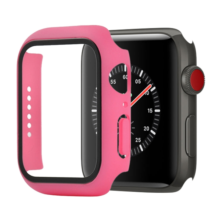 Ốp bảo vệ chống sốc PC + kính cường lực với hộp carton đóng gói cho Apple Watch 44mm (Màu cam), dành cho Apple Watch Series 6 / 5 / 4 / Watch SE 44mm, dành cho Apple Watch Series 6 & SE & 5 & 4 44mm, dành cho Apple Watch Series 3 & 2 & 1 42mm