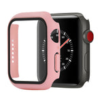 Ốp bảo vệ chống sốc PC + kính cường lực với hộp carton đóng gói cho Apple Watch 44mm (Màu cam), dành cho Apple Watch Series 6 / 5 / 4 / Watch SE 44mm, dành cho Apple Watch Series 6 & SE & 5 & 4 44mm, dành cho Apple Watch Series 3 & 2 & 1 42mm