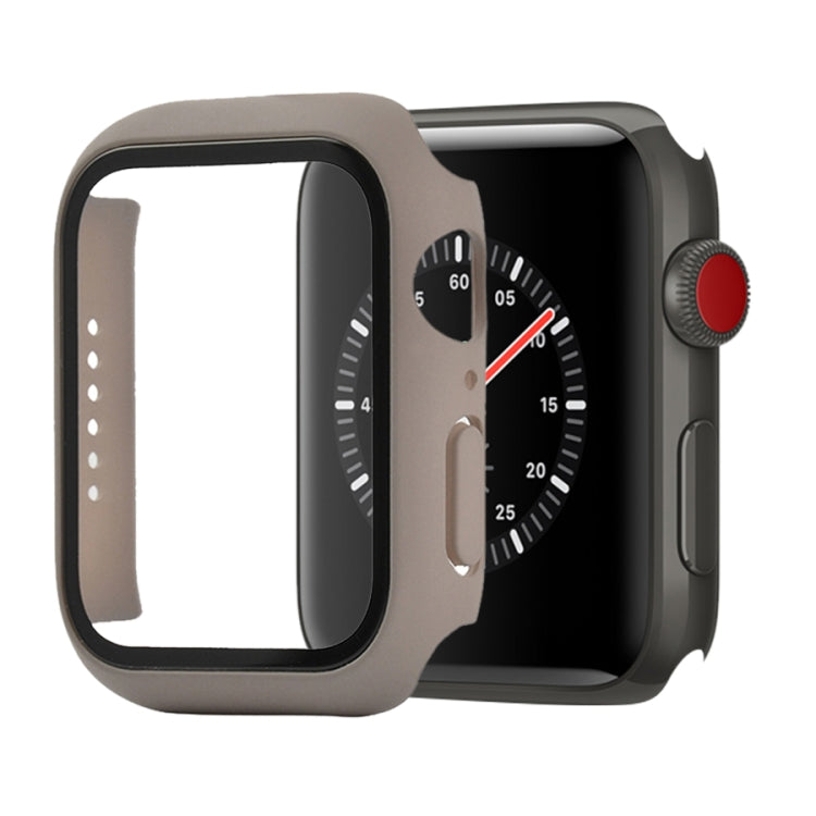 Ốp bảo vệ chống sốc PC + kính cường lực với hộp carton đóng gói cho Apple Watch 44mm (Màu cam), dành cho Apple Watch Series 6 / 5 / 4 / Watch SE 44mm, dành cho Apple Watch Series 6 & SE & 5 & 4 44mm, dành cho Apple Watch Series 3 & 2 & 1 42mm