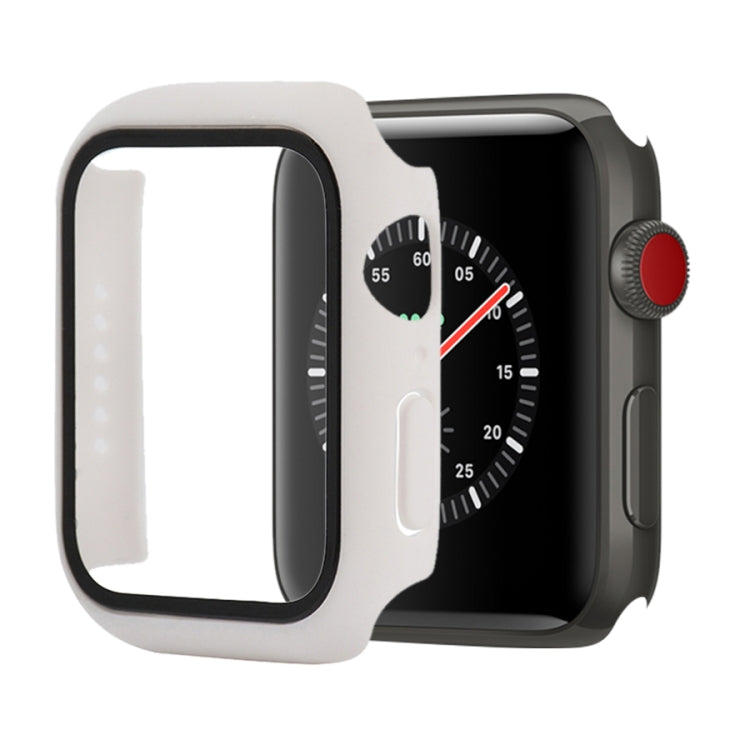 Ốp bảo vệ chống sốc PC + kính cường lực với hộp carton đóng gói cho Apple Watch 44mm (Màu cam), dành cho Apple Watch Series 6 / 5 / 4 / Watch SE 44mm, dành cho Apple Watch Series 6 & SE & 5 & 4 44mm, dành cho Apple Watch Series 3 & 2 & 1 42mm