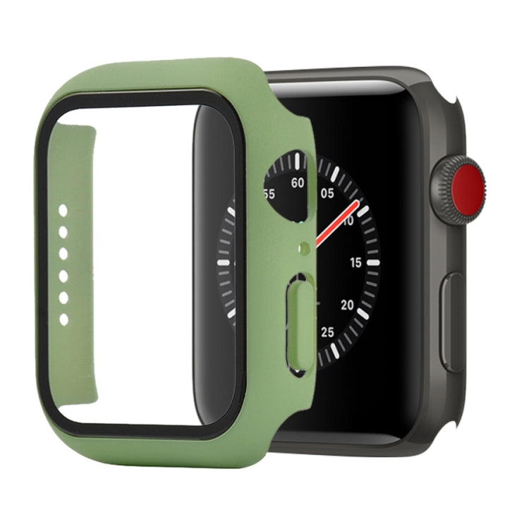 Ốp bảo vệ chống sốc PC + kính cường lực với hộp carton đóng gói cho Apple Watch 44mm (Màu cam), dành cho Apple Watch Series 6 / 5 / 4 / Watch SE 44mm, dành cho Apple Watch Series 6 & SE & 5 & 4 44mm, dành cho Apple Watch Series 3 & 2 & 1 42mm
