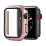Ốp bảo vệ chống sốc PC + kính cường lực với hộp carton đóng gói cho Apple Watch 44mm (Màu cam), dành cho Apple Watch Series 6 / 5 / 4 / Watch SE 44mm, dành cho Apple Watch Series 6 & SE & 5 & 4 44mm, dành cho Apple Watch Series 3 & 2 & 1 42mm
