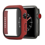 Ốp bảo vệ chống sốc PC + kính cường lực với hộp carton đóng gói cho Apple Watch 44mm (Màu cam), dành cho Apple Watch Series 6 / 5 / 4 / Watch SE 44mm, dành cho Apple Watch Series 6 & SE & 5 & 4 44mm, dành cho Apple Watch Series 3 & 2 & 1 42mm
