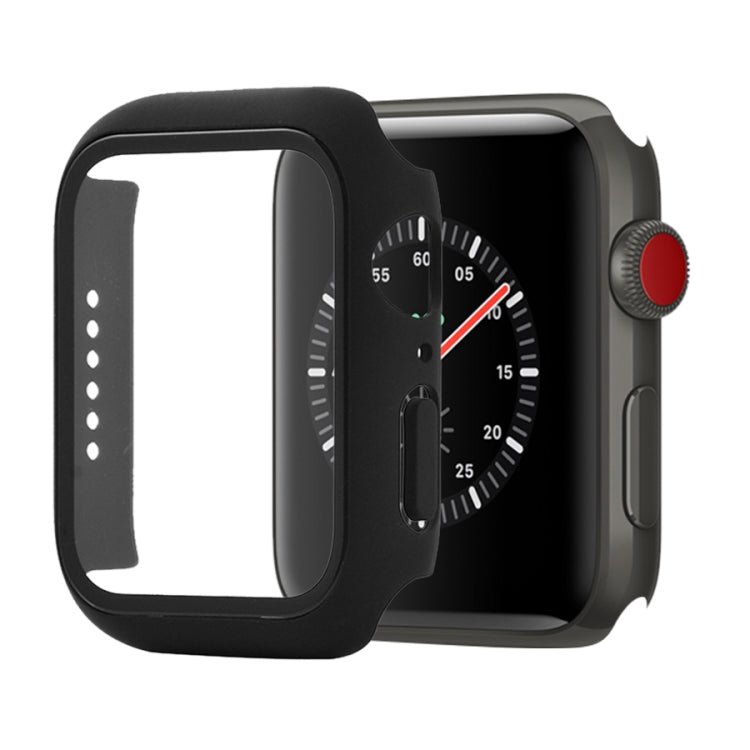 Ốp bảo vệ chống sốc PC + kính cường lực với hộp carton đóng gói cho Apple Watch 44mm (Màu cam), dành cho Apple Watch Series 6 / 5 / 4 / Watch SE 44mm, dành cho Apple Watch Series 6 & SE & 5 & 4 44mm, dành cho Apple Watch Series 3 & 2 & 1 42mm