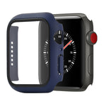 Ốp bảo vệ chống sốc PC + kính cường lực với hộp carton đóng gói cho Apple Watch 44mm (Màu cam), dành cho Apple Watch Series 6 / 5 / 4 / Watch SE 44mm, dành cho Apple Watch Series 6 & SE & 5 & 4 44mm, dành cho Apple Watch Series 3 & 2 & 1 42mm