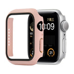 Ốp bảo vệ chống sốc PC + kính cường lực kèm hộp carton cho Apple Watch 44mm (Màu cam), dành cho Apple Watch Series 6 / 5 / 4 / Watch SE 40mm, dành cho Apple Watch Series 3 & 2 & 1 38mm