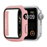 Ốp bảo vệ chống sốc PC + kính cường lực kèm hộp carton cho Apple Watch 44mm (Màu cam), dành cho Apple Watch Series 6 / 5 / 4 / Watch SE 40mm, dành cho Apple Watch Series 3 & 2 & 1 38mm