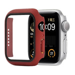 Ốp bảo vệ chống sốc PC + kính cường lực kèm hộp carton cho Apple Watch 44mm (Màu cam), dành cho Apple Watch Series 6 / 5 / 4 / Watch SE 40mm, dành cho Apple Watch Series 3 & 2 & 1 38mm