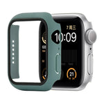 Ốp bảo vệ chống sốc PC + kính cường lực kèm hộp carton cho Apple Watch 44mm (Màu cam), dành cho Apple Watch Series 6 / 5 / 4 / Watch SE 40mm, dành cho Apple Watch Series 3 & 2 & 1 38mm