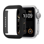 Ốp bảo vệ chống sốc PC + kính cường lực kèm hộp carton cho Apple Watch 44mm (Màu cam), dành cho Apple Watch Series 6 / 5 / 4 / Watch SE 40mm, dành cho Apple Watch Series 3 & 2 & 1 38mm