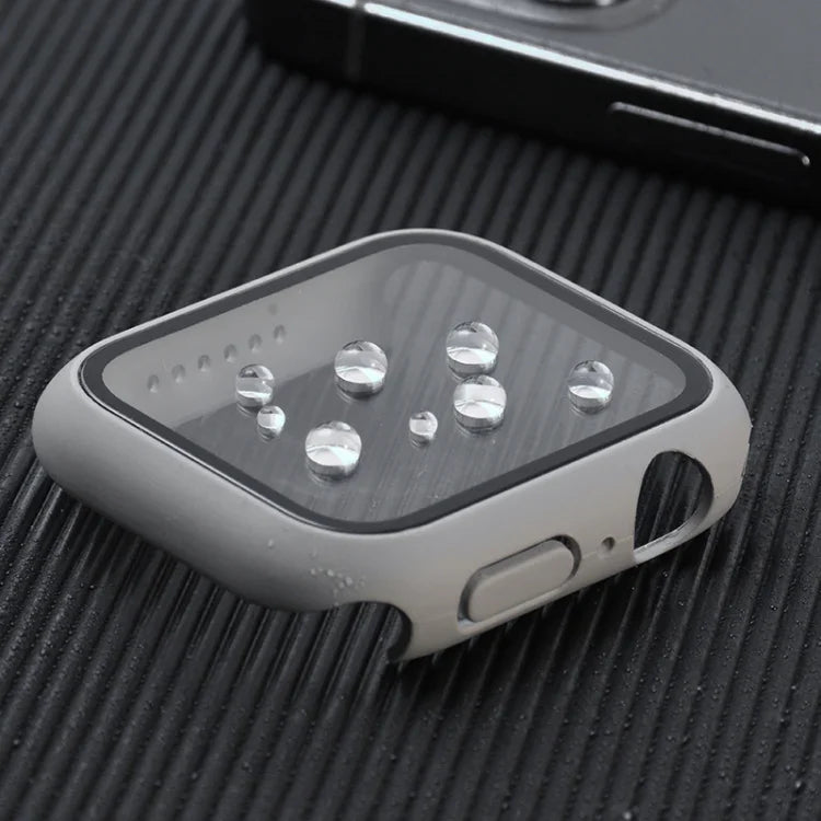 Ốp bảo vệ chống sốc PC + kính cường lực kèm hộp carton cho Apple Watch 44mm (Màu cam), dành cho Apple Watch Series 6 / 5 / 4 / Watch SE 40mm, dành cho Apple Watch Series 3 & 2 & 1 38mm
