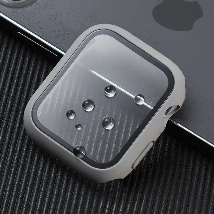Ốp bảo vệ chống sốc PC + kính cường lực kèm hộp carton cho Apple Watch 44mm (Màu cam), dành cho Apple Watch Series 6 / 5 / 4 / Watch SE 40mm, dành cho Apple Watch Series 3 & 2 & 1 38mm