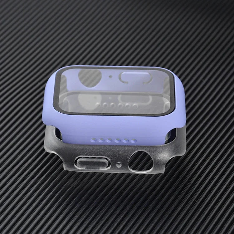 Ốp bảo vệ chống sốc PC + kính cường lực kèm hộp carton cho Apple Watch 44mm (Màu cam), dành cho Apple Watch Series 6 / 5 / 4 / Watch SE 40mm, dành cho Apple Watch Series 3 & 2 & 1 38mm