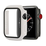 Ốp bảo vệ chống sốc PC + kính cường lực kèm hộp carton cho Apple Watch 44mm (Màu cam), dành cho Apple Watch Series 6 / 5 / 4 / Watch SE 40mm, dành cho Apple Watch Series 3 & 2 & 1 38mm