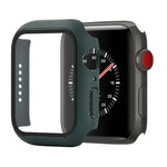 Ốp bảo vệ chống sốc PC + kính cường lực kèm hộp carton cho Apple Watch 44mm (Màu cam), dành cho Apple Watch Series 6 / 5 / 4 / Watch SE 40mm, dành cho Apple Watch Series 3 & 2 & 1 38mm