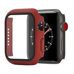 Ốp bảo vệ chống sốc PC + kính cường lực kèm hộp carton cho Apple Watch 44mm (Màu cam), dành cho Apple Watch Series 6 / 5 / 4 / Watch SE 40mm, dành cho Apple Watch Series 3 & 2 & 1 38mm