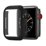 Ốp bảo vệ chống sốc PC + kính cường lực kèm hộp carton cho Apple Watch 44mm (Màu cam), dành cho Apple Watch Series 6 / 5 / 4 / Watch SE 40mm, dành cho Apple Watch Series 3 & 2 & 1 38mm