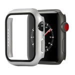 Ốp bảo vệ chống sốc PC + kính cường lực kèm hộp carton cho Apple Watch 44mm (Màu cam), dành cho Apple Watch Series 6 / 5 / 4 / Watch SE 40mm, dành cho Apple Watch Series 3 & 2 & 1 38mm