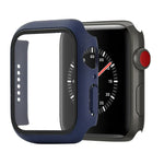 Ốp bảo vệ chống sốc PC + kính cường lực kèm hộp carton cho Apple Watch 44mm (Màu cam), dành cho Apple Watch Series 6 / 5 / 4 / Watch SE 40mm, dành cho Apple Watch Series 3 & 2 & 1 38mm