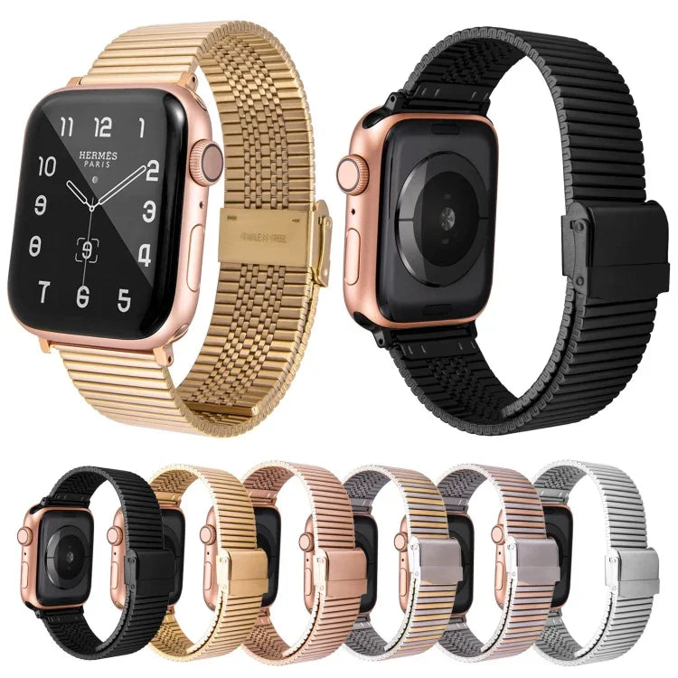 Dây đồng hồ thay thế bằng thép nhiều baht cho Apple Watch Series, 7 45mm / 6 & SE & 5 & 4 44mm / 3 & 2 & 1 42mm, 7 41mm / 6 & SE & 5 & 4 40mm / 3 & 2 & 1 38mm