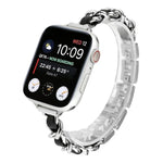 Dây đồng hồ thay thế kim loại một hàng cho Apple Watch Series, 7 41mm / 6 & SE & 5 & 4 40mm / 3 & 2 & 1 38mm, 7 45mm / 6 & SE & 5 & 4 44mm / 3 & 2 & 1 42mm