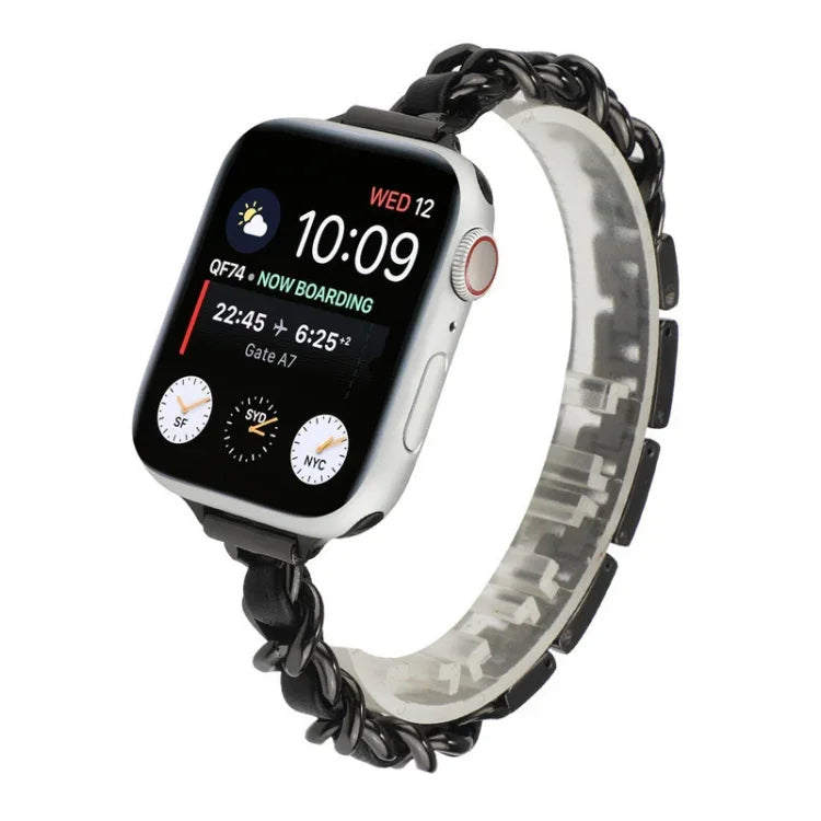 Dây đồng hồ thay thế kim loại một hàng cho Apple Watch Series, 7 41mm / 6 & SE & 5 & 4 40mm / 3 & 2 & 1 38mm, 7 45mm / 6 & SE & 5 & 4 44mm / 3 & 2 & 1 42mm