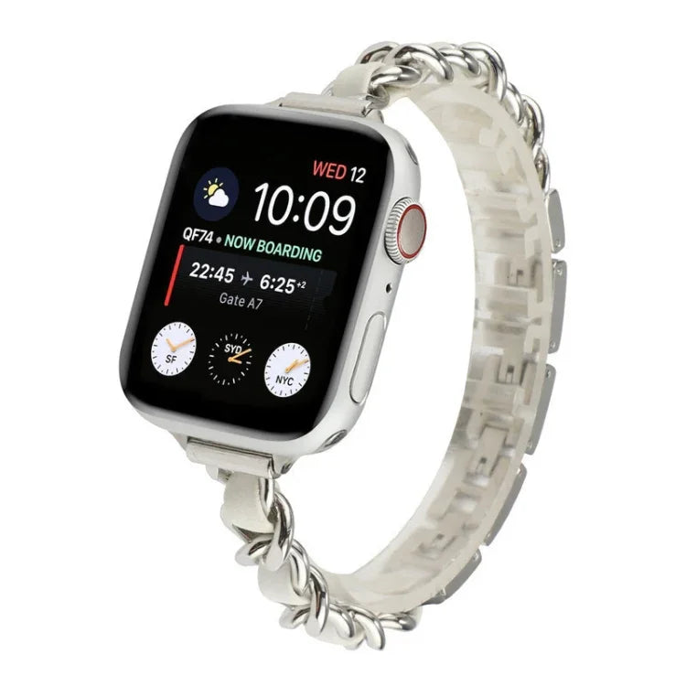 Dây đồng hồ thay thế kim loại một hàng cho Apple Watch Series, 7 41mm / 6 & SE & 5 & 4 40mm / 3 & 2 & 1 38mm, 7 45mm / 6 & SE & 5 & 4 44mm / 3 & 2 & 1 42mm
